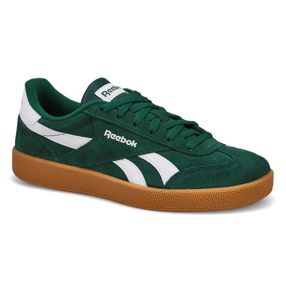 Reebok Smash Edge Suede Leather Tennis Sneakers Green White Gum Women’s 8.5